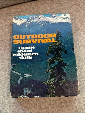 Outdoor Survival Board Game 1972 Avalon Hill Wilderness Skills Used/Half-punched